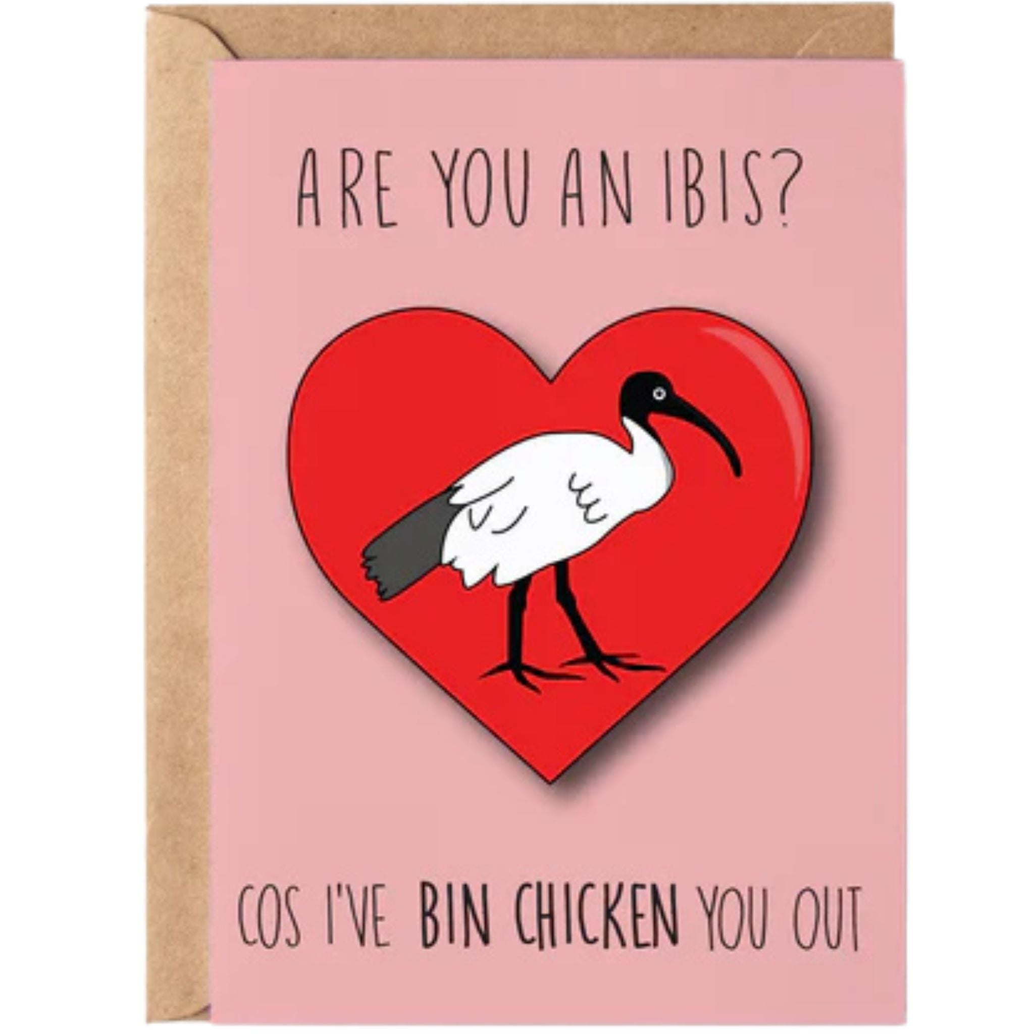 Bin Chicken Love Greeting Card