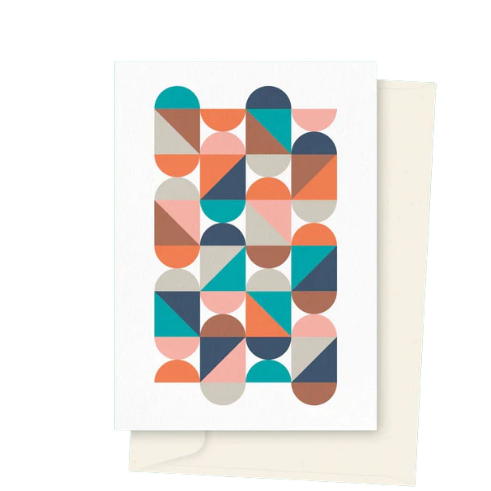 Chainmail Geometric Design Greeting Card