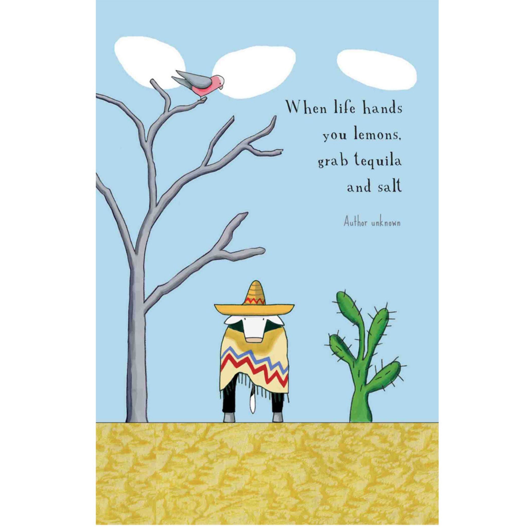 Cow Cocktail Greeting Card
