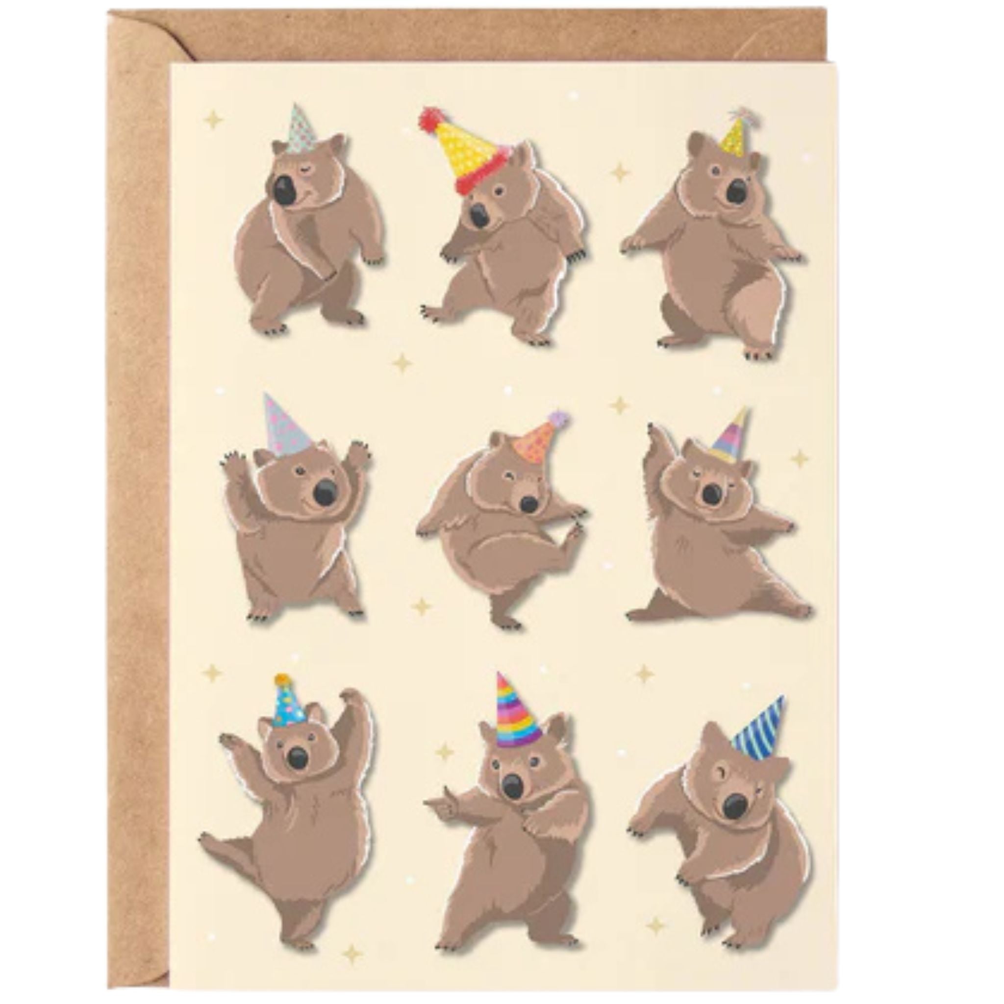 Dancing Wombats Greeting Card
