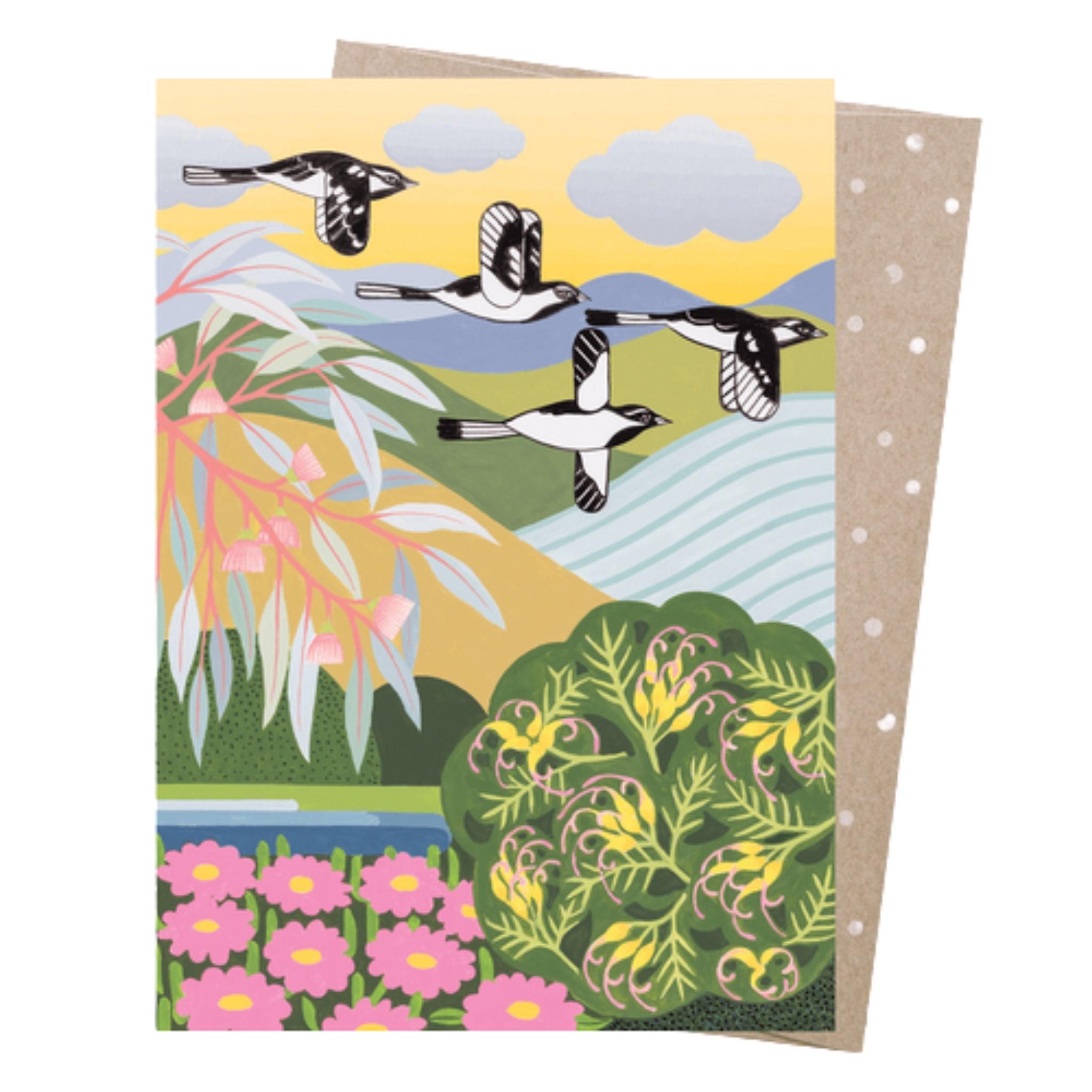 Flying Family Greeting Card