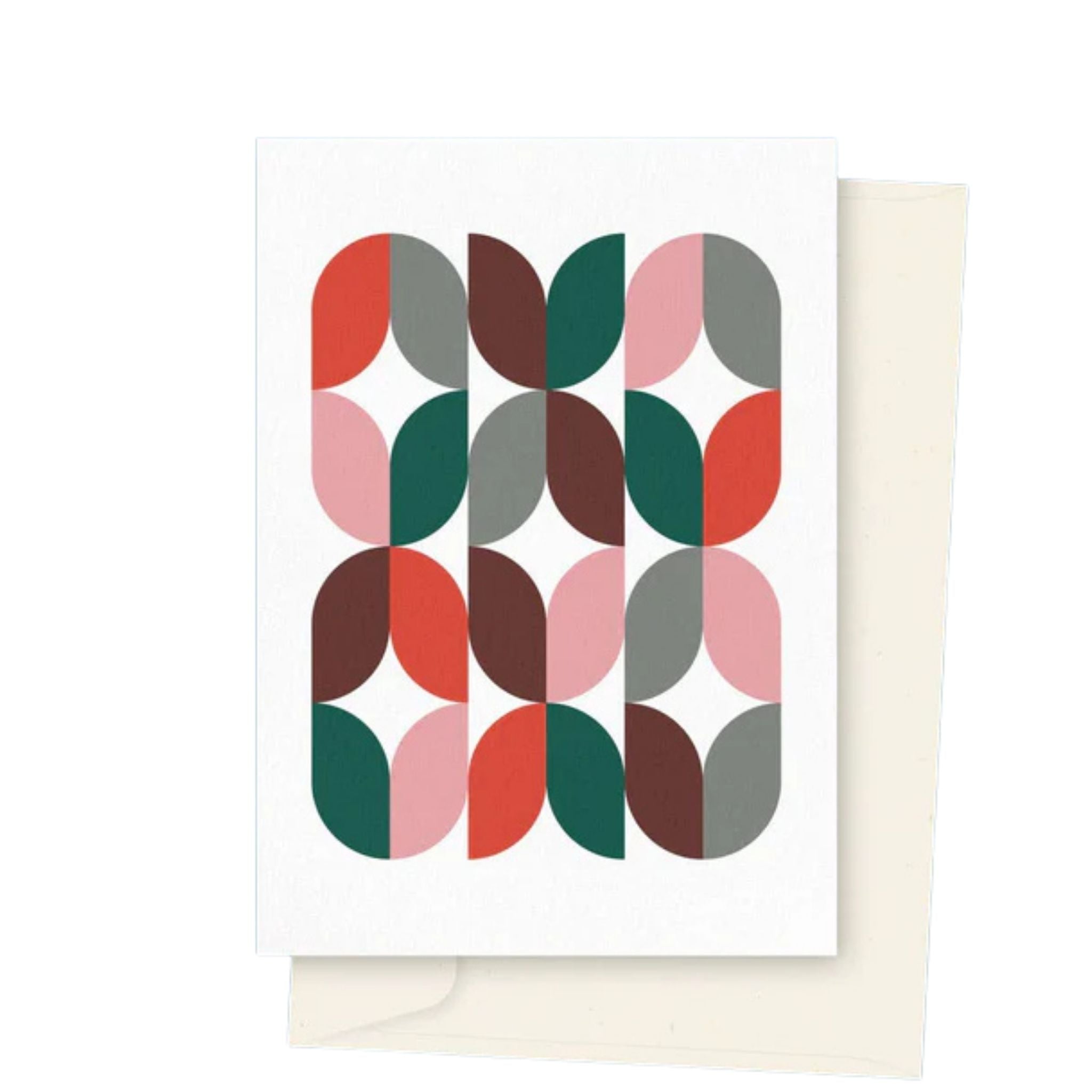 Feathers Geometric Design Greeting Card