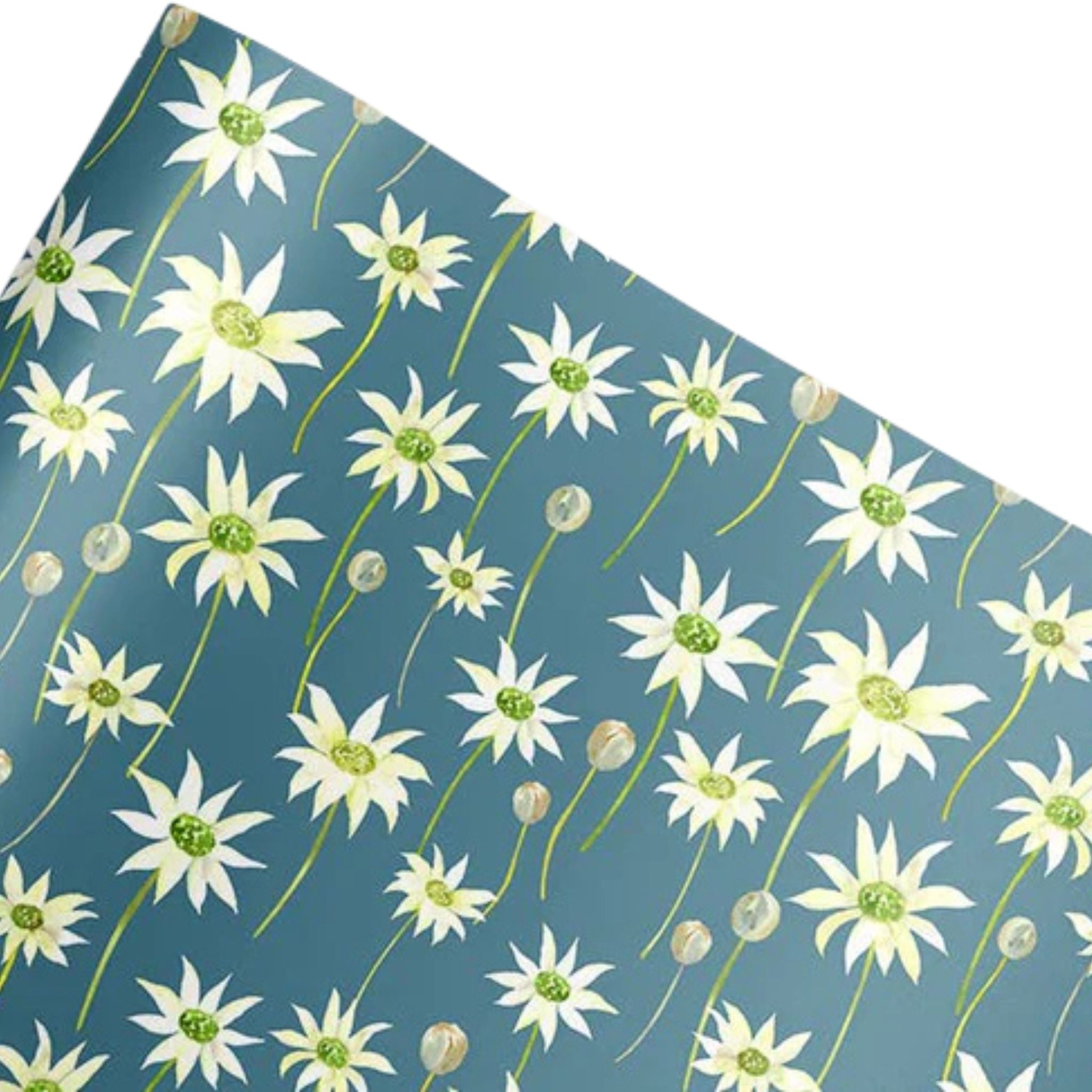 Flannel Flowers Wrapping Paper
