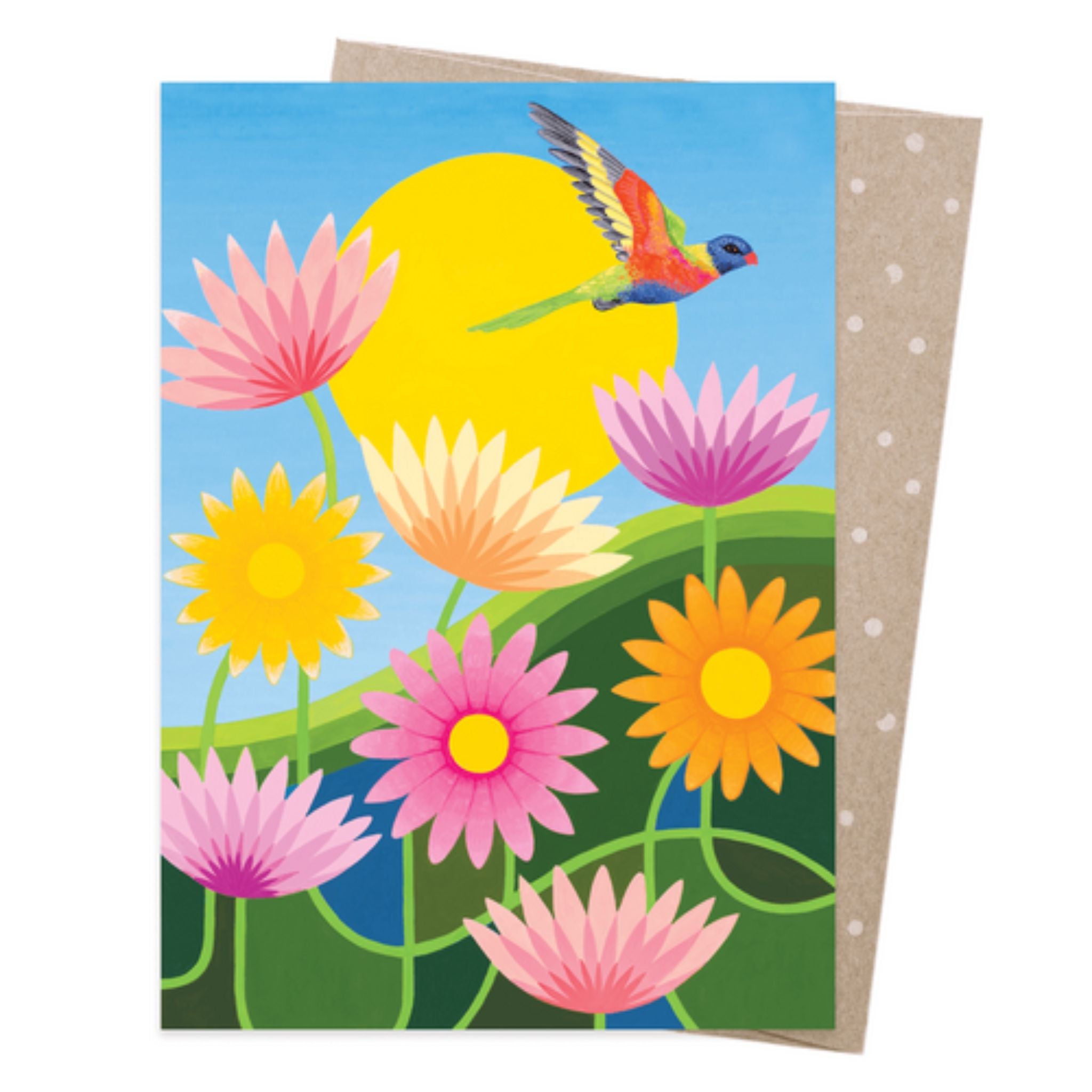 Lorrikeet Fly Greeting Card