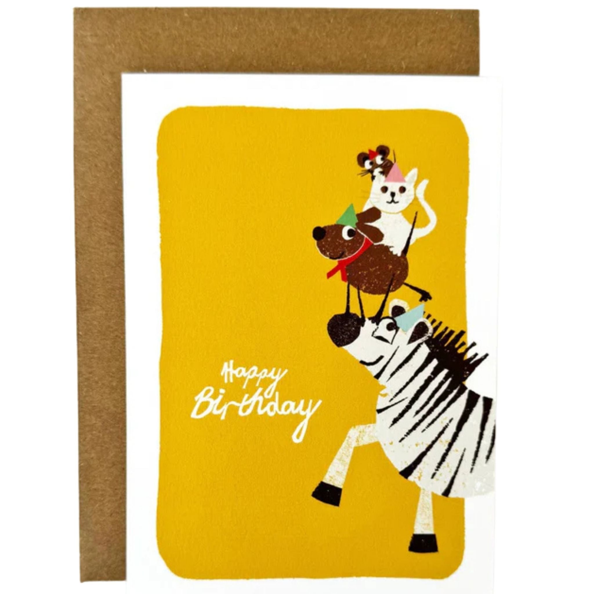 Happy Birthday Party Animals Greeting Card