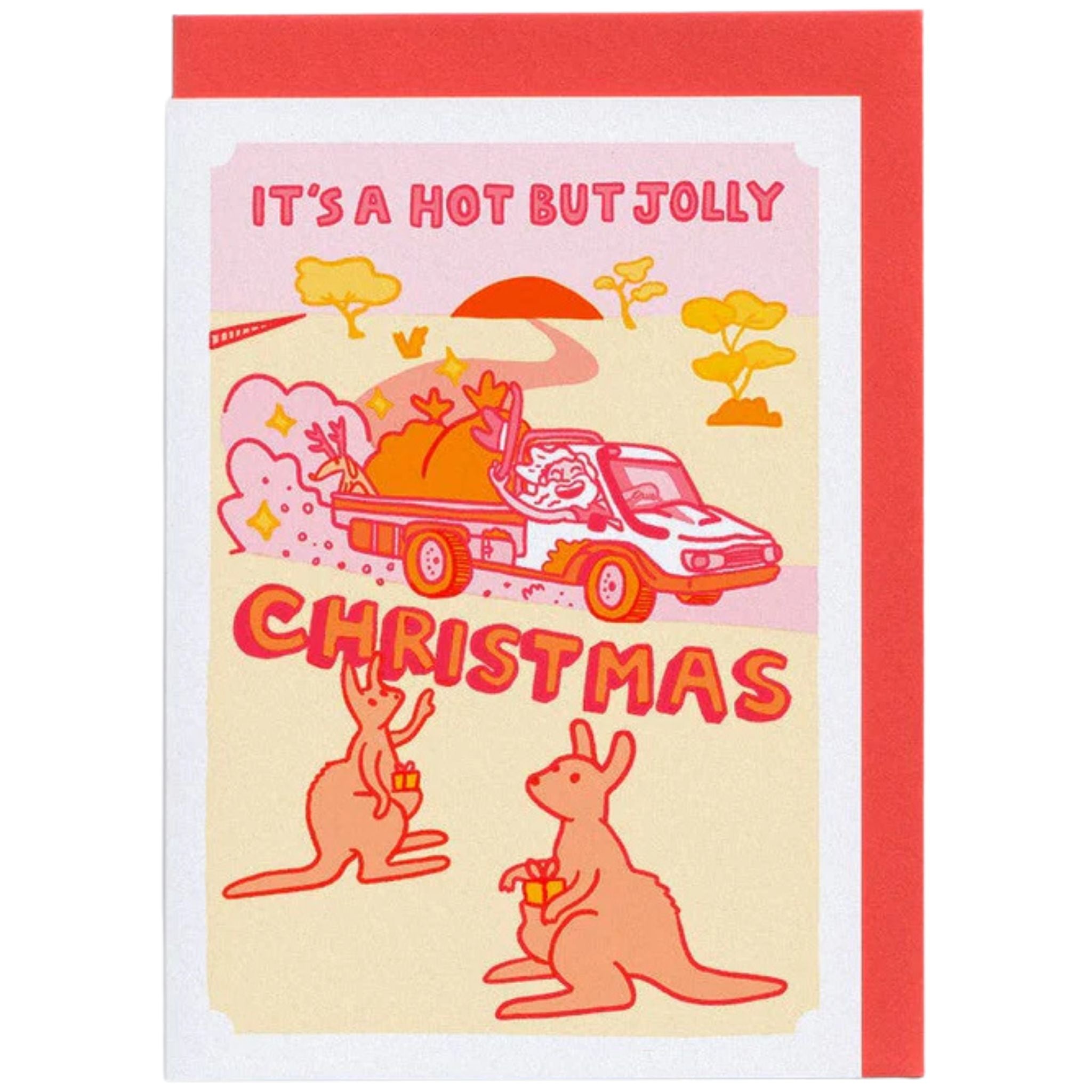 Hot But Jolly Christmas Holiday Greeting Card