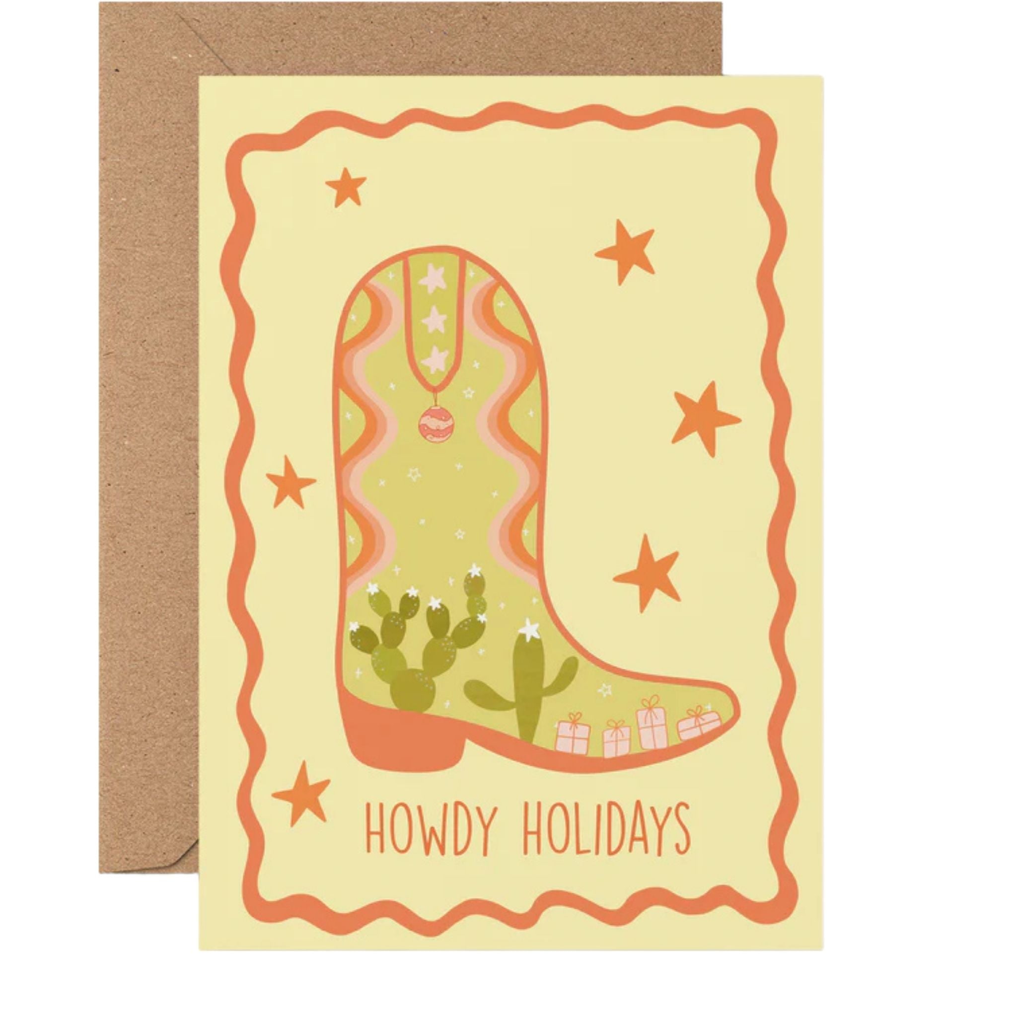 Howdy Holidays Christmas Holiday Greeting Card