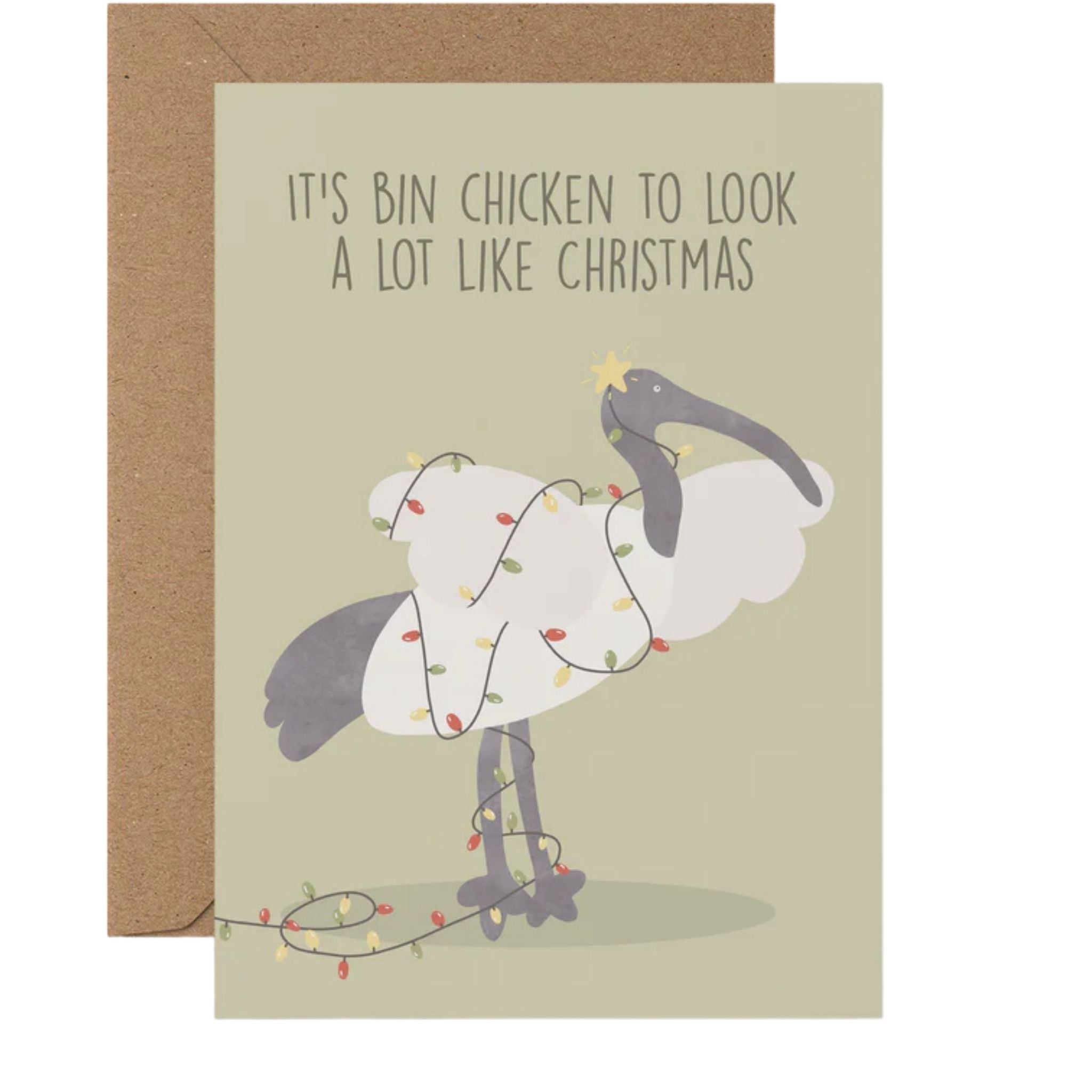 Ibis Lights Christmas Holiday Greeting Card