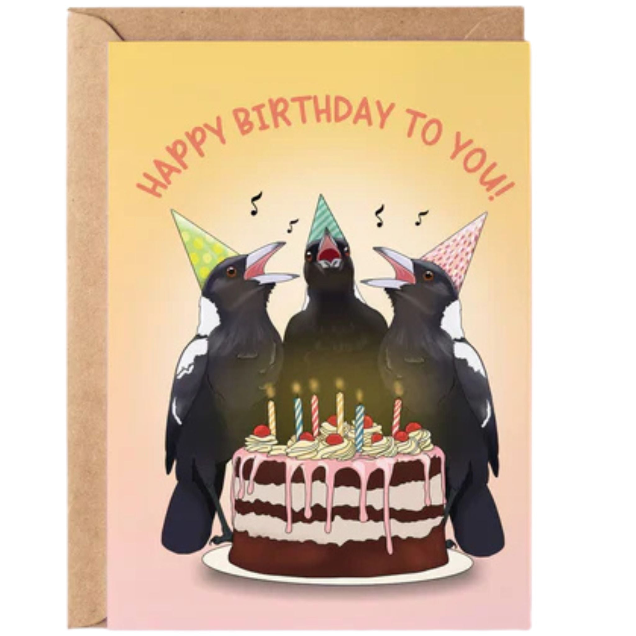 Magpies Birthday Greeting Card
