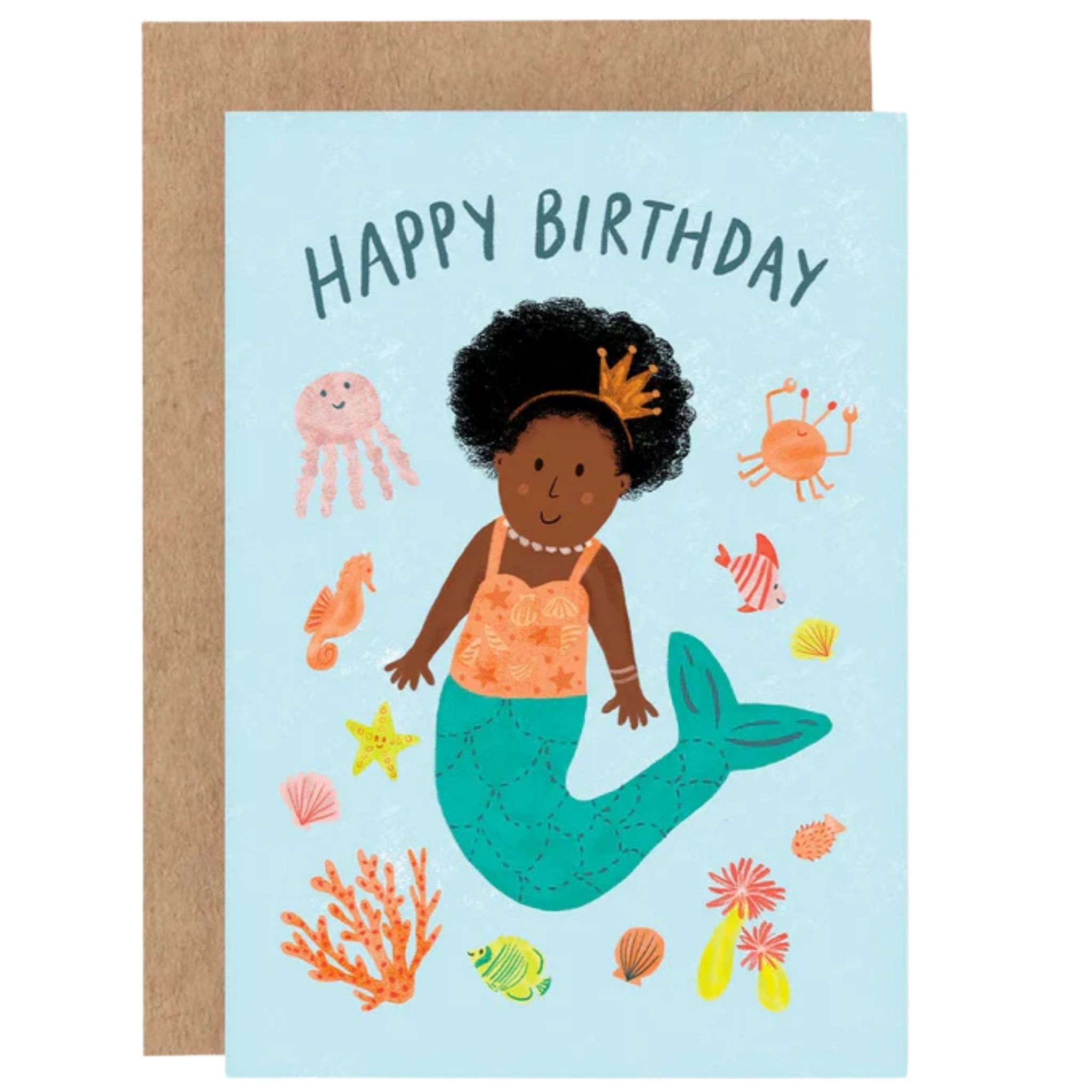 Mermaid Happy Birthday Greeting Card
