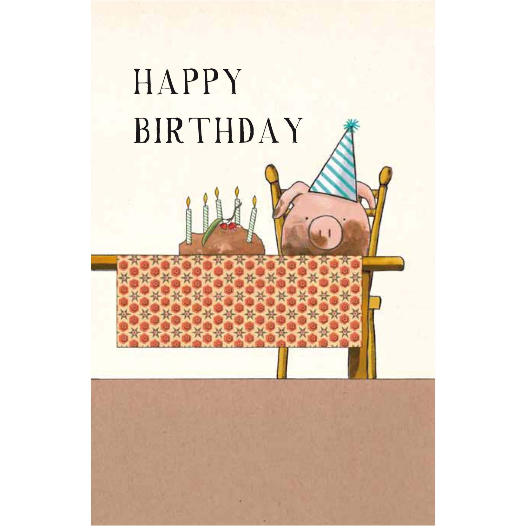 Mud Cake By Pig Greeting Card