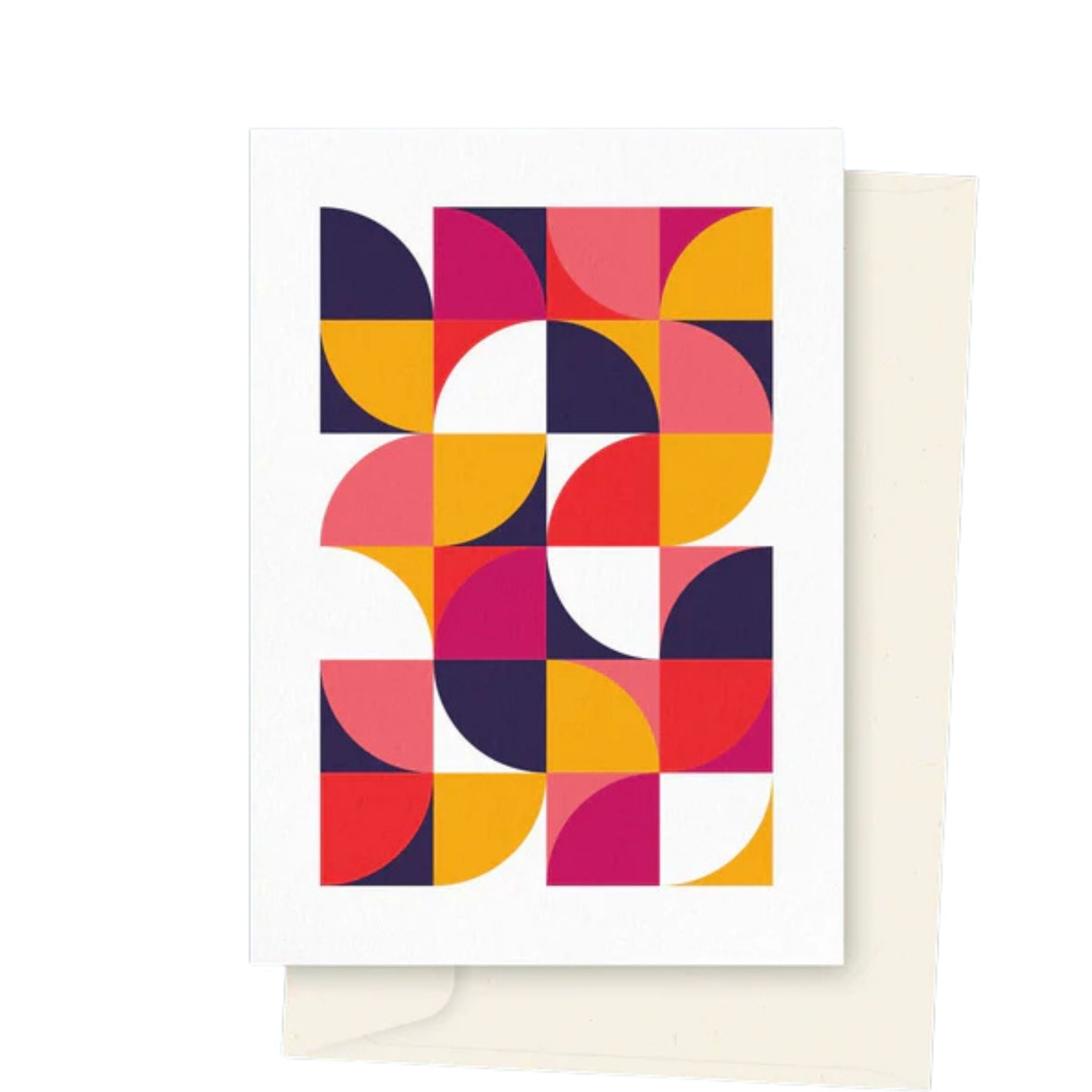 Sunset Geometric Design Greeting Card
