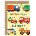 Vehicles Happy Birthday Greeting Card