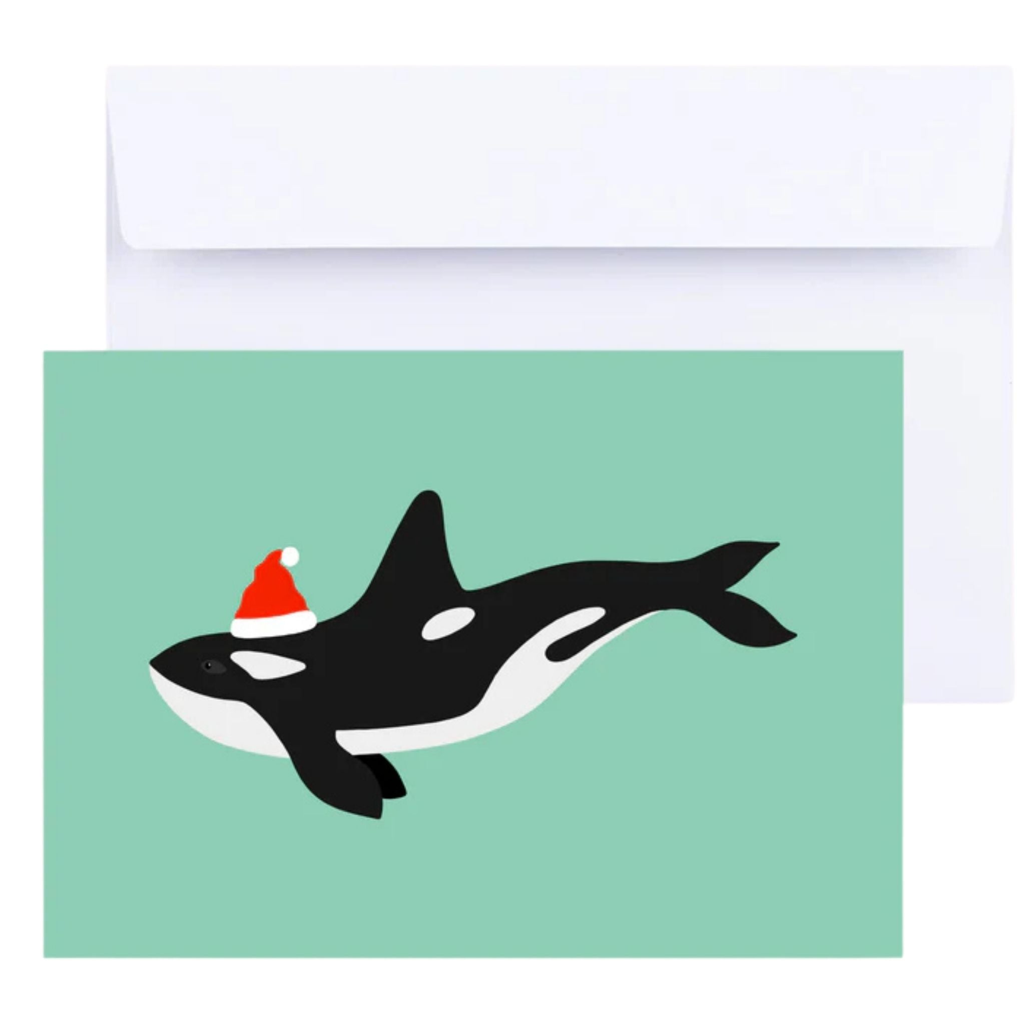 Whale Christmas Holiday Greeting Card